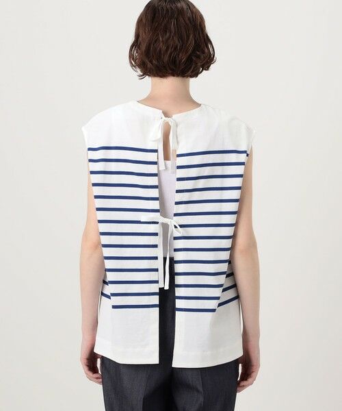 TOMORROWLAND / トゥモローランド Tシャツ | パネルボーダー ノースリーブプルオーバー | 詳細4