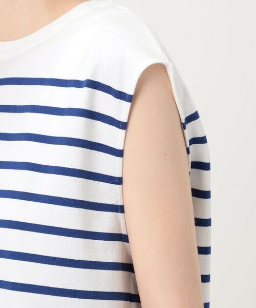 TOMORROWLAND / トゥモローランド Tシャツ | パネルボーダー ノースリーブプルオーバー | 詳細7