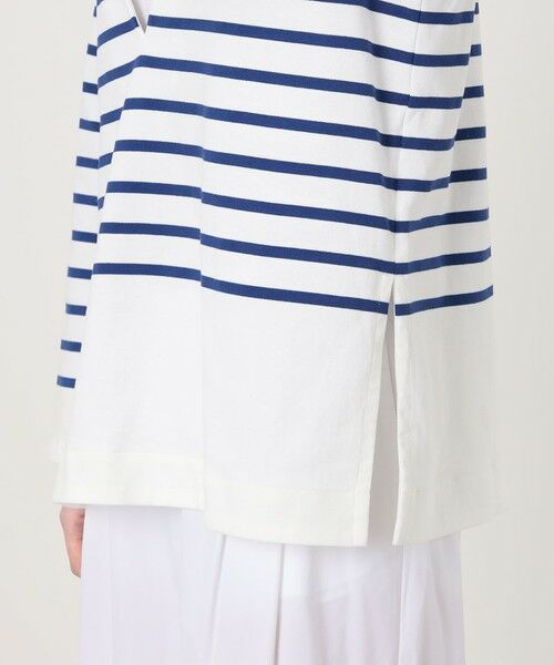 TOMORROWLAND / トゥモローランド Tシャツ | パネルボーダー キーネックプルオーバー | 詳細9