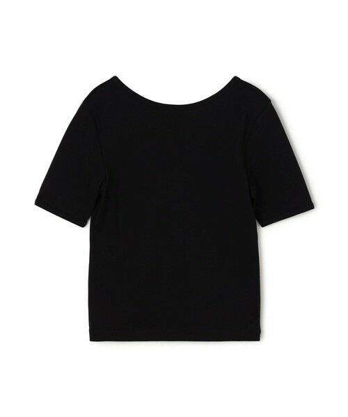 TOMORROWLAND / トゥモローランド Tシャツ | シルキーリブ ボートネックプルオーバー（19 ブラック）