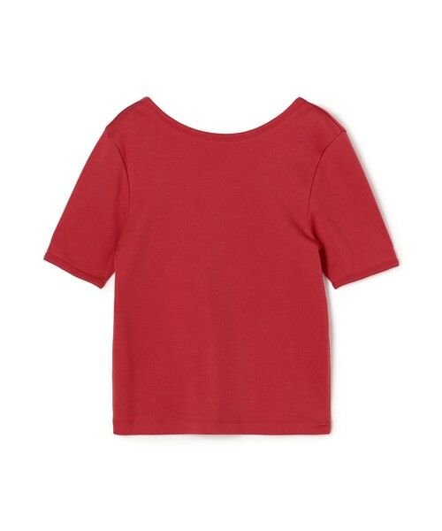 TOMORROWLAND / トゥモローランド Tシャツ | シルキーリブ ボートネックプルオーバー（35 レッド）