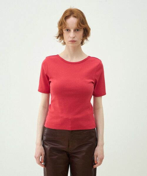 TOMORROWLAND / トゥモローランド Tシャツ | シルキーリブ ボートネックプルオーバー | 詳細2