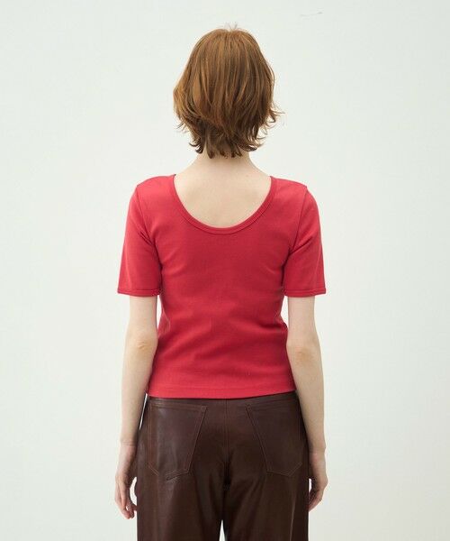 TOMORROWLAND / トゥモローランド Tシャツ | シルキーリブ ボートネックプルオーバー | 詳細4