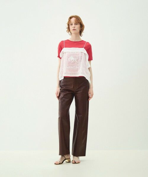 TOMORROWLAND / トゥモローランド Tシャツ | シルキーリブ ボートネックプルオーバー | 詳細9