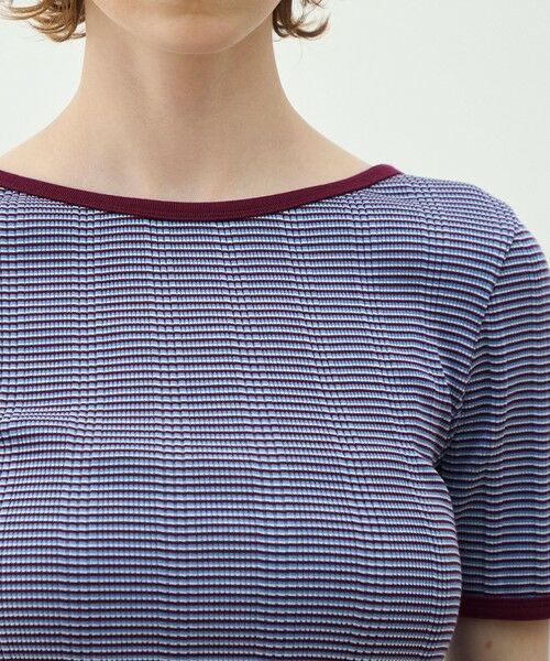 TOMORROWLAND / トゥモローランド Tシャツ | シルキーボーダー ボートネックプルオーバー | 詳細5