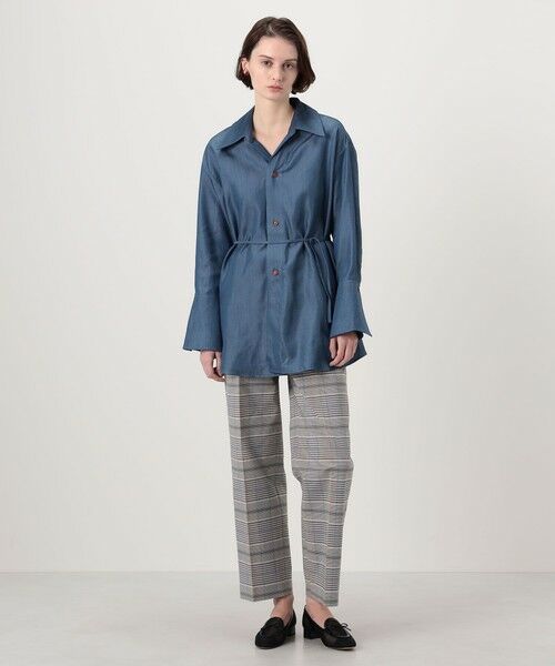 TOMORROWLAND / トゥモローランド スラックス・ドレスパンツ | トゥーサイドチェック ストレートパンツ | 詳細1