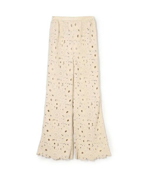 TOMORROWLAND / トゥモローランド その他パンツ | サークルフラワークロシェ セミフレアパンツ（41 ライトベージュ）