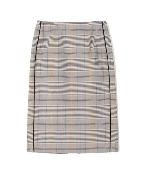 TOMORROWLAND / トゥモローランド ミニ・ひざ丈スカート | トゥーサイドチェック タイトスカート（62 グレー系）