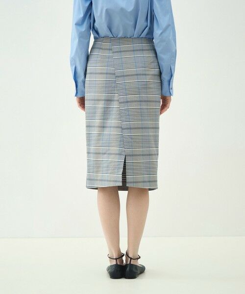 TOMORROWLAND / トゥモローランド ミニ・ひざ丈スカート | トゥーサイドチェック タイトスカート | 詳細4