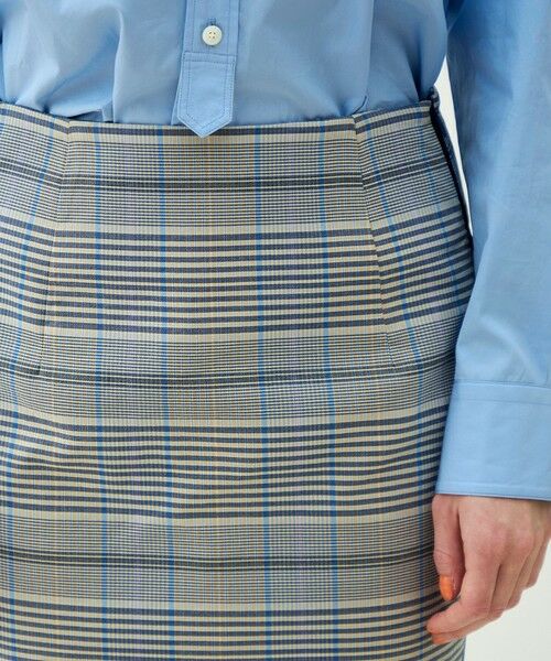 TOMORROWLAND / トゥモローランド ミニ・ひざ丈スカート | トゥーサイドチェック タイトスカート | 詳細5