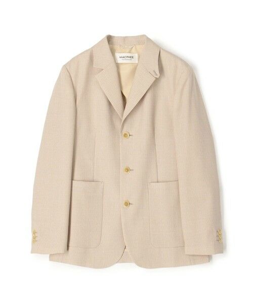 TOMORROWLAND / トゥモローランド テーラードジャケット | ウールカームスキン テーラードジャケット(41 ライトベージュ)