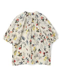 TOMORROWLAND / トゥモローランド シャツ・ブラウス | ウィングフラワープリント ネックギャザーブラウス