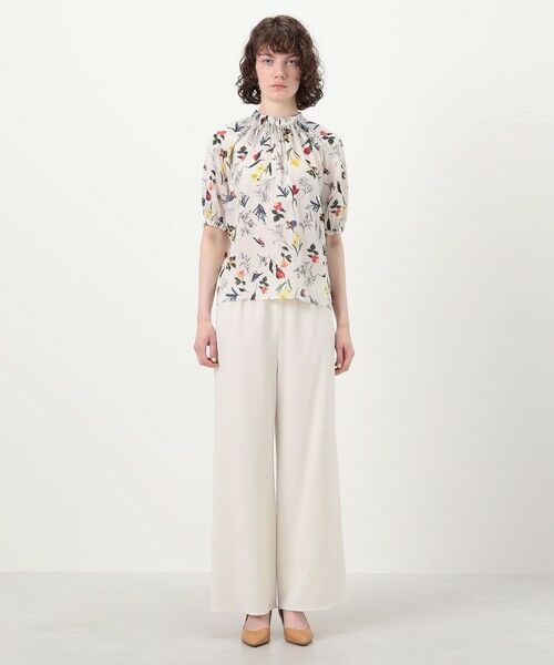 TOMORROWLAND / トゥモローランド シャツ・ブラウス | ウィングフラワープリント ネックギャザーブラウス | 詳細1