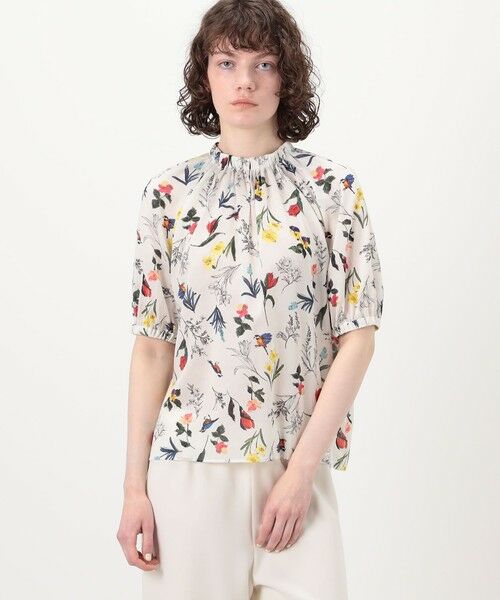 TOMORROWLAND / トゥモローランド シャツ・ブラウス | ウィングフラワープリント ネックギャザーブラウス | 詳細2