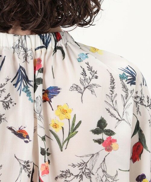 TOMORROWLAND / トゥモローランド シャツ・ブラウス | ウィングフラワープリント ネックギャザーブラウス | 詳細6