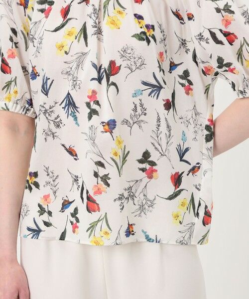 TOMORROWLAND / トゥモローランド シャツ・ブラウス | ウィングフラワープリント ネックギャザーブラウス | 詳細9