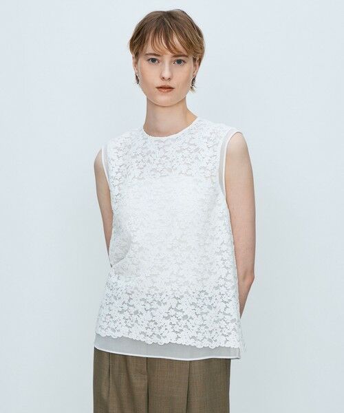 TOMORROWLAND / トゥモローランド シャツ・ブラウス | リーフフラワー レイヤードノースリーブブラウス | 詳細2