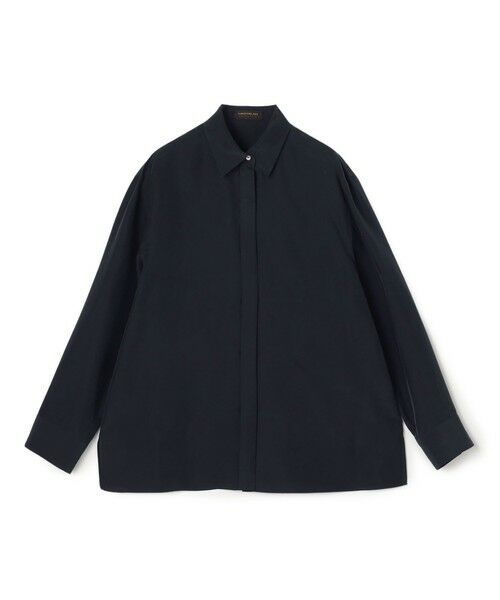 TOMORROWLAND / トゥモローランド シャツ・ブラウス | シルクサンドウォッシュ レギュラーカラーブラウス（69 ネイビー）
