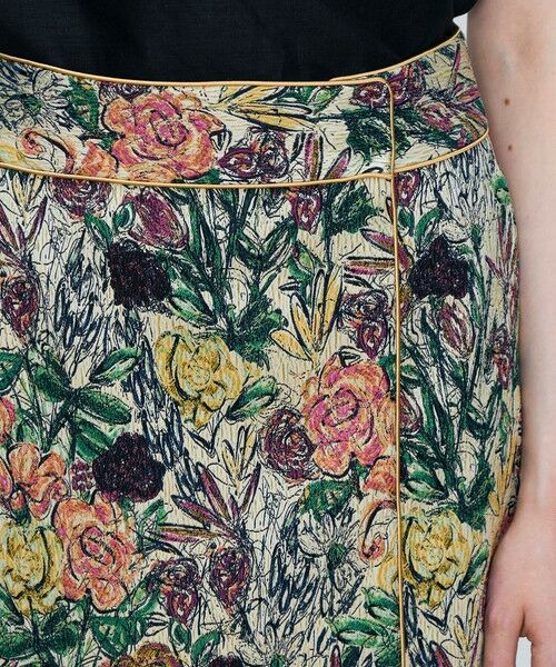 TOMORROWLAND / トゥモローランド ミニ・ひざ丈スカート | 【WEB先行予約】ビンテージフラワージャカード パイピングストレートスカート | 詳細5