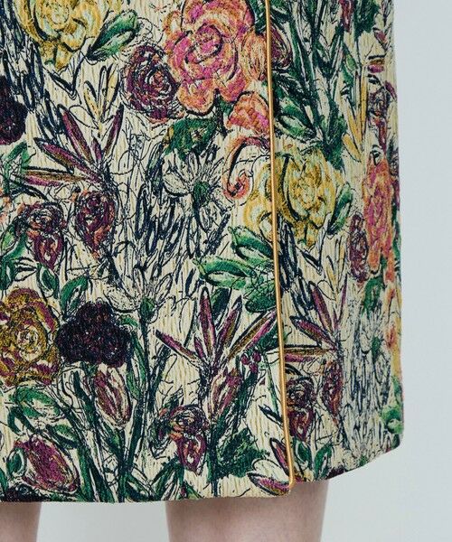 TOMORROWLAND / トゥモローランド ミニ・ひざ丈スカート | 【WEB先行予約】ビンテージフラワージャカード パイピングストレートスカート | 詳細8