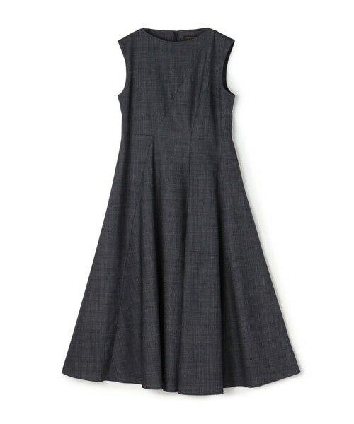 TOMORROWLAND / トゥモローランド ミニ丈・ひざ丈ワンピース | 【WEB先行予約】コンフォートデニム アシンメトリードレープワンピース（68 ネイビー）