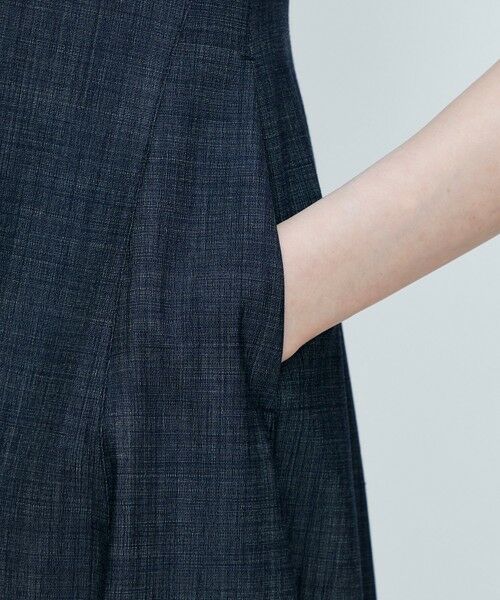 TOMORROWLAND / トゥモローランド ミニ丈・ひざ丈ワンピース | 【WEB先行予約】コンフォートデニム アシンメトリードレープワンピース | 詳細8