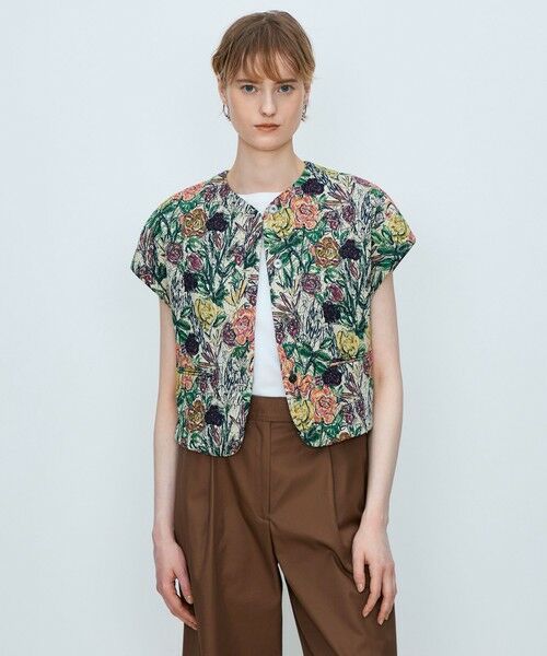 TOMORROWLAND / トゥモローランド ベスト | 【WEB先行予約】ビンテージフラワージャカード ワイドスリーブジレ | 詳細2