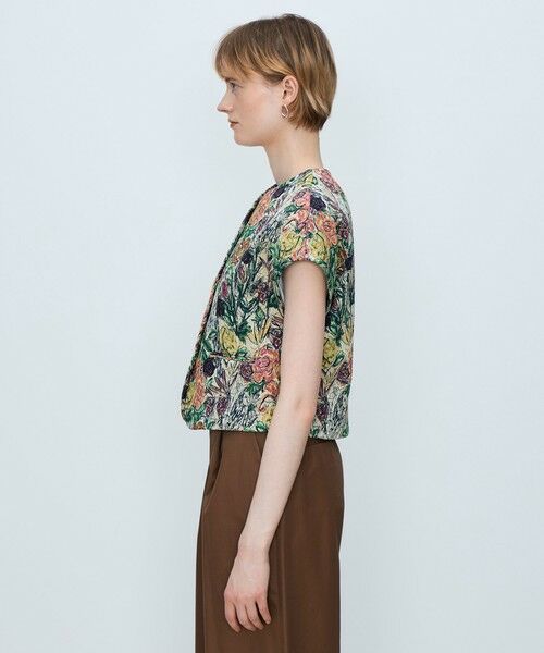 TOMORROWLAND / トゥモローランド ベスト | 【WEB先行予約】ビンテージフラワージャカード ワイドスリーブジレ | 詳細4