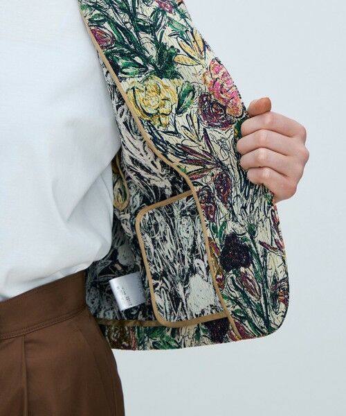 TOMORROWLAND / トゥモローランド ベスト | 【WEB先行予約】ビンテージフラワージャカード ワイドスリーブジレ | 詳細6