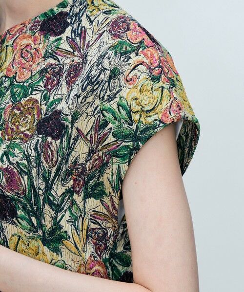 TOMORROWLAND / トゥモローランド ベスト | 【WEB先行予約】ビンテージフラワージャカード ワイドスリーブジレ | 詳細9