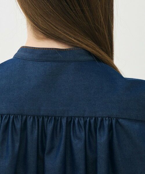 TOMORROWLAND / トゥモローランド シャツ・ブラウス | コットンシルクデニム ラッフルスリーブレスブラウス | 詳細6