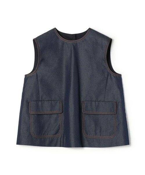 TOMORROWLAND / トゥモローランド シャツ・ブラウス | コットンシルクデニム ポケットプルオーバー（67 ネイビー）