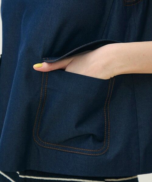 TOMORROWLAND / トゥモローランド シャツ・ブラウス | コットンシルクデニム ポケットプルオーバー | 詳細8