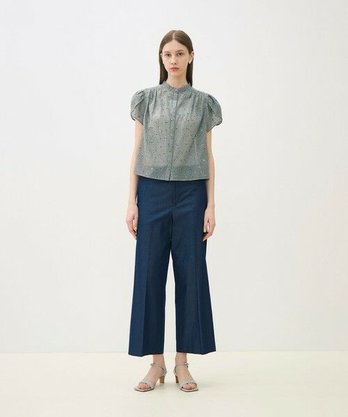 TOMORROWLAND / トゥモローランド シャツ・ブラウス | ギンガムエンブロイダリー ペタルスリーブブラウス | 詳細1