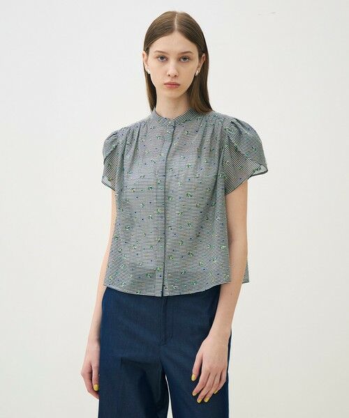 TOMORROWLAND / トゥモローランド シャツ・ブラウス | ギンガムエンブロイダリー ペタルスリーブブラウス | 詳細2