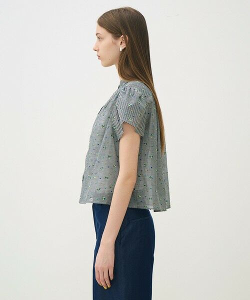 TOMORROWLAND / トゥモローランド シャツ・ブラウス | ギンガムエンブロイダリー ペタルスリーブブラウス | 詳細3