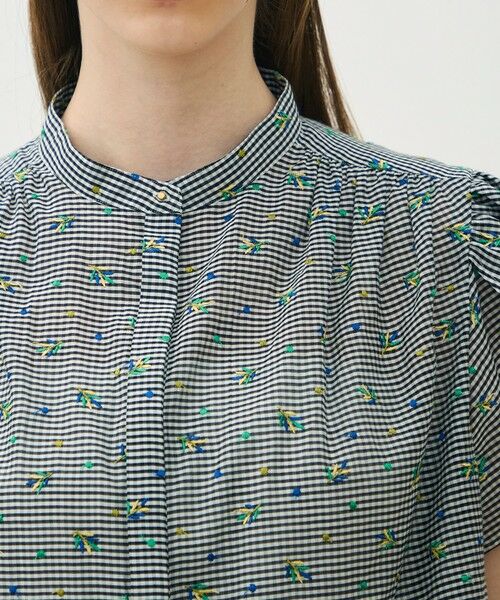 TOMORROWLAND / トゥモローランド シャツ・ブラウス | ギンガムエンブロイダリー ペタルスリーブブラウス | 詳細5