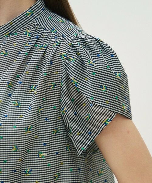 TOMORROWLAND / トゥモローランド シャツ・ブラウス | ギンガムエンブロイダリー ペタルスリーブブラウス | 詳細7