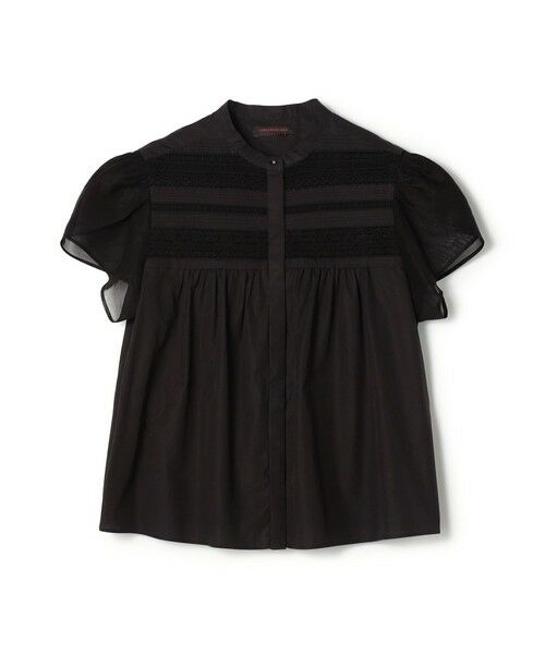 TOMORROWLAND / トゥモローランド シャツ・ブラウス | コットンコンビネーション ペタルスリーブブラウス（19 ブラック）
