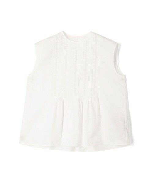 TOMORROWLAND / トゥモローランド シャツ・ブラウス | コットンコンビネーション ピンタックブラウス（11 ホワイト）