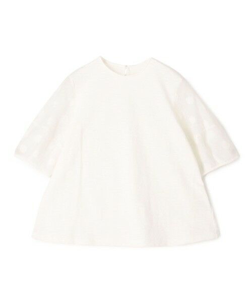 TOMORROWLAND / トゥモローランド その他トップス | スラブジャージー ドットパフスリーブプルオーバー（11 ホワイト）