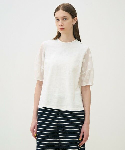 TOMORROWLAND / トゥモローランド その他トップス | スラブジャージー ドットパフスリーブプルオーバー | 詳細2