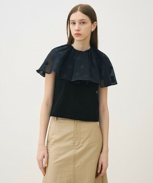 TOMORROWLAND / トゥモローランド その他トップス | スラブジャージー ドットケープカラープルオーバー | 詳細2