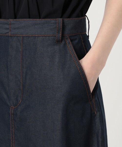 TOMORROWLAND / トゥモローランド デニムスカート | コットンシルクデニム トラペーズスカート | 詳細7