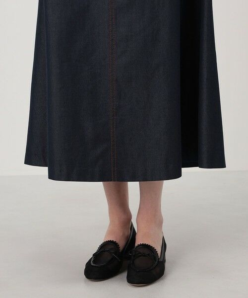 TOMORROWLAND / トゥモローランド デニムスカート | コットンシルクデニム トラペーズスカート | 詳細8