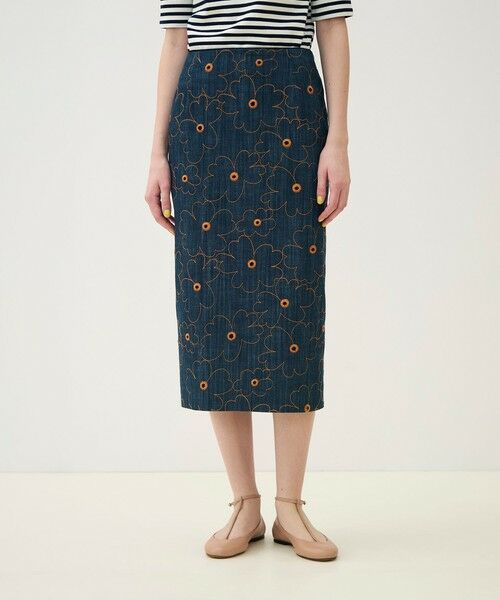 TOMORROWLAND / トゥモローランド デニムスカート | デニムフラワーリング タイトストレートスカート | 詳細2