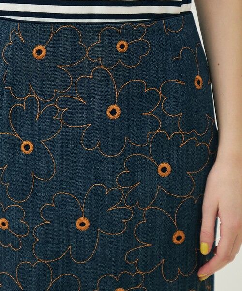 TOMORROWLAND / トゥモローランド デニムスカート | デニムフラワーリング タイトストレートスカート | 詳細5