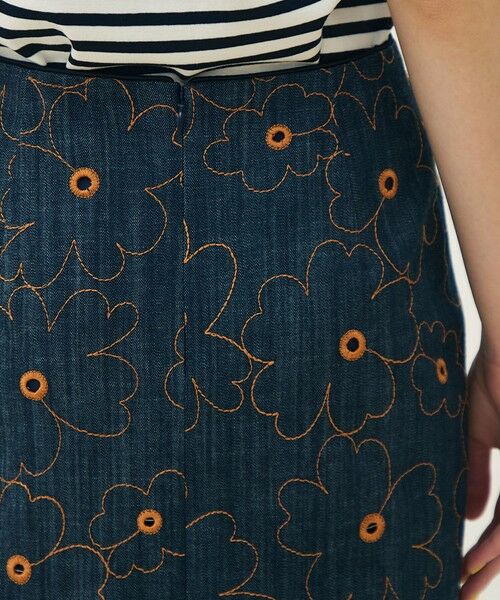 TOMORROWLAND / トゥモローランド デニムスカート | デニムフラワーリング タイトストレートスカート | 詳細6