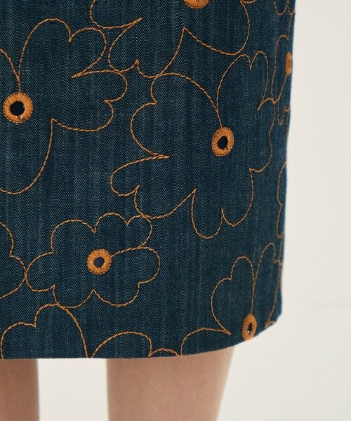 TOMORROWLAND / トゥモローランド デニムスカート | デニムフラワーリング タイトストレートスカート | 詳細7