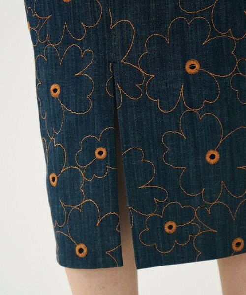 TOMORROWLAND / トゥモローランド デニムスカート | デニムフラワーリング タイトストレートスカート | 詳細8